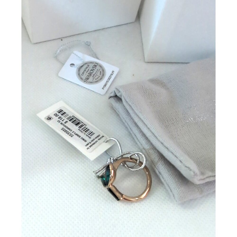 SWAROVSKI Bamboo Wavy Band Ring Erinite/Dark Size 6 - New‎ - Picture 3 of 6